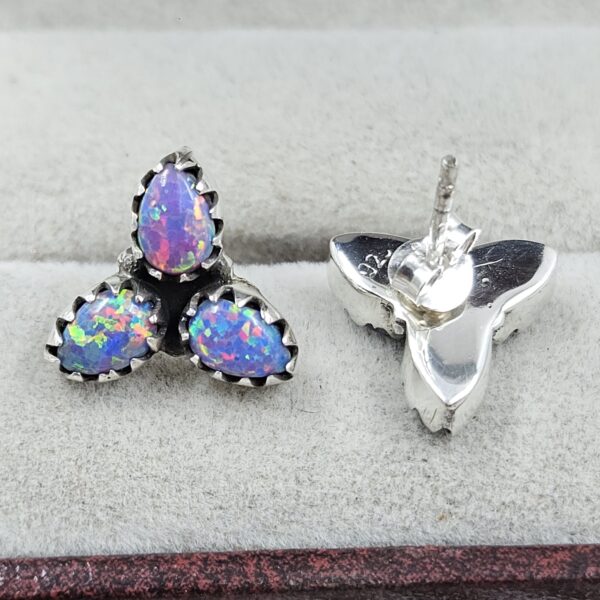 Aurora Opal 925 Sterling Silver Aurora Opal Earring (RS29-300) - Image 2