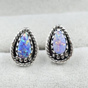 Aurora Opal 925 Sterling Silver Aurora Opal Earring (RS29-302)