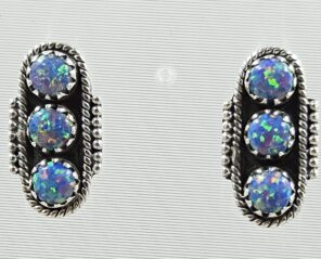Aurora Opal 925 Sterling Silver Aurora Opal Earring (RS29-297)