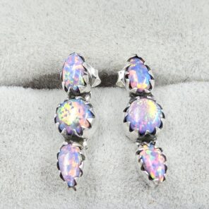 Aurora Opal 925 Sterling Silver Aurora Opal Earring (RS29-295)