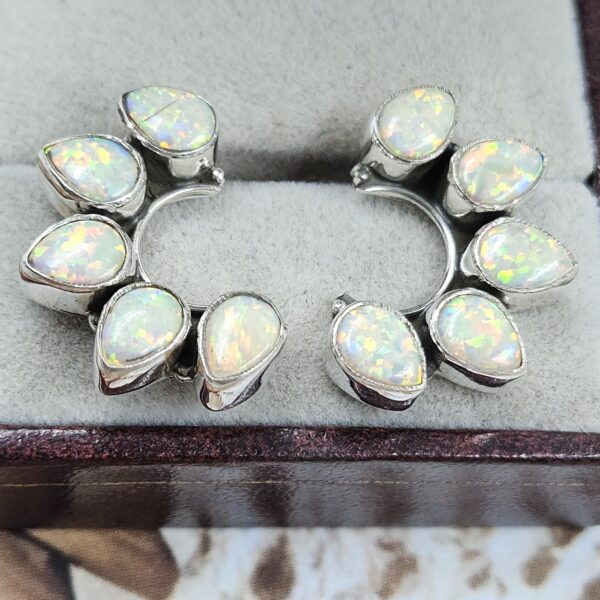 Aurora Opal 925 Sterling Silver Aurora Opal Earring (RS29-293)