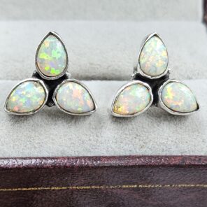 Aurora Opal 925 Sterling Silver Aurora Opal Earring (RS29-282)