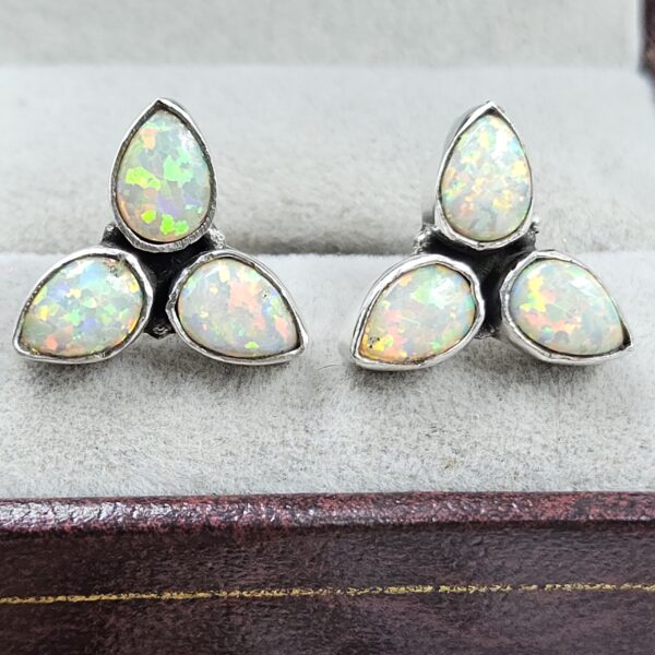 Aurora Opal 925 Sterling Silver Aurora Opal Earring (RS29-282)