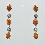 Orange Aurora Opal 925 Sterling Silver Aurora Opal Earring (RS29-262)