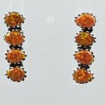 Orange Aurora Opal 925 Sterling Silver Aurora Opal Earring (RS29-272)
