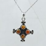 Orange Aurora Opal 1" 925 Sterling Silver Pendant (RS29-321)