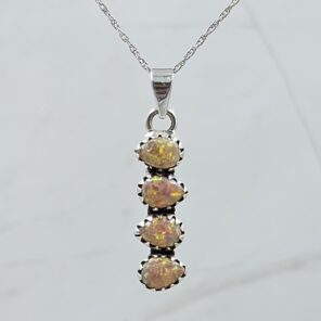 Aurora Opal 1" 925 Sterling Silver Pendant (RS29-322)