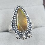 Ammolite Size US 8 925 Sterling Silver Pendant (RS27-79)