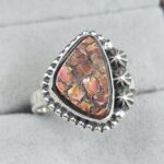 Ammolite Size US 10 925 Sterling Silver Pendant (RS27-91)