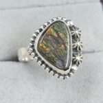 Ammolite Size US 7 925 Sterling Silver Pendant (RS27-73)