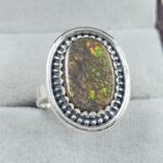 Ammolite Size US 10 925 Sterling Silver Pendant (RS27-95)