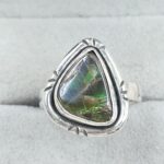 Ammolite Size US 8 925 Sterling Silver Pendant (RS27-82)