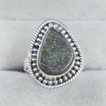 Ammolite Size US 10 925 Sterling Silver Pendant (RS27-96)