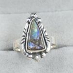 Ammolite Size US 8 925 Sterling Silver Pendant (RS27-75)