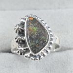 Ammolite Size US 6 925 Sterling Silver Pendant (RS27-57)