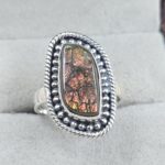 Ammolite Size US 7 925 Sterling Silver Pendant (RS27-68)