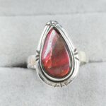 Ammolite Size US 8 925 Sterling Silver Pendant (RS27-81)