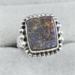 Ammolite Size US 5 925 Sterling Silver Pendant (RS27-51)