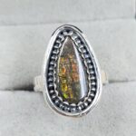 Ammolite Size US 7 925 Sterling Silver Pendant (RS27-65)