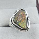Ammolite Size US 7 925 Sterling Silver Pendant (RS27-70)
