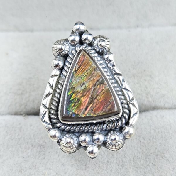 Ammolite Size US 5 925 Sterling Silver Pendant (RS27-50)