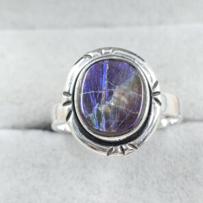 Ammolite Size US 9 925 Sterling Silver Pendant (RS27-88)