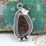 Ammolite 1" 925 Sterling Silver Pendant (RS27-167)