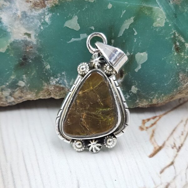 Ammolite 1" 925 Sterling Silver Pendant (RS27-171)