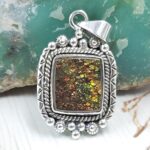 Ammolite 1.25" 925 Sterling Silver Pendant (RS27-161)