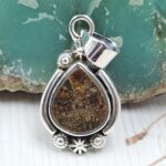 Ammolite 1" 925 Sterling Silver Pendant (RS27-143)