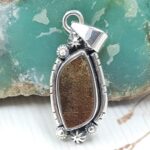 Ammolite 1" 925 Sterling Silver Pendant (RS27-140)