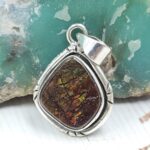 Ammolite 1" 925 Sterling Silver Pendant (RS27-124)