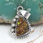 Ammolite 1" 925 Sterling Silver Pendant (RS27-113)