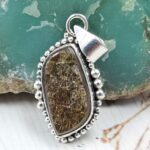 Ammolite 1" 925 Sterling Silver Pendant (RS27-100)