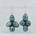 Tibetan Turquoise 2" 925 Sterling Silver Earring (RS42-130)