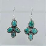 Tibetan Turquoise 1.5" 925 Sterling Silver Earring (RS42-138)