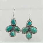 Tibetan Turquoise 2" 925 Sterling Silver Earring (RS42-168)