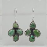 Tibetan Turquoise 2" 925 Sterling Silver Earring (RS42-177)