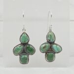 Tibetan Turquoise 1.75" 925 Sterling Silver Earring (RS42-178)
