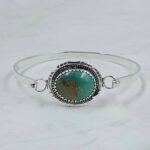 Kingman Turquoise 1.5" 925 Sterling Silver Bracelets (RS1-27)