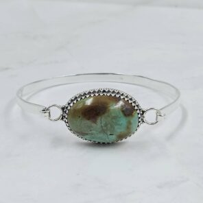 Kingman Turquoise 1.5" 925 Sterling Silver Bracelets (RS1-29)