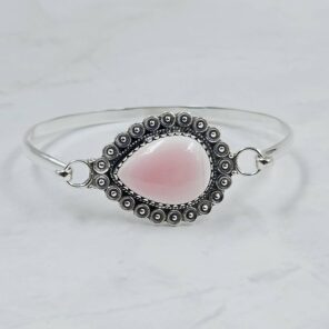 Pink Queen Conch 1.5" 925 Sterling Silver Bracelets (RS1-30)