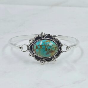 Kingman Turquoise 1.5" 925 Sterling Silver Bracelets (RS1-32)