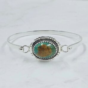 Kingman Turquoise 1.5" 925 Sterling Silver Bracelets (RS1-33)