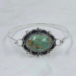 Kingman Turquoise 1.5" 925 Sterling Silver Bracelets (RS1-38)