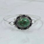 Kingman Turquoise 1.5" 925 Sterling Silver Bracelets (RS1-42)