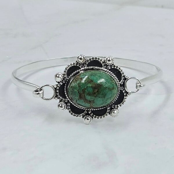 Kingman Turquoise 1.5" 925 Sterling Silver Bracelets (RS1-42)