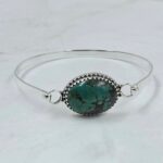 Kingman Turquoise 1.5" 925 Sterling Silver Bracelets (RS1-52)