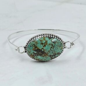 Kingman Turquoise 1.75" 925 Sterling Silver Bracelets (RS1-55)