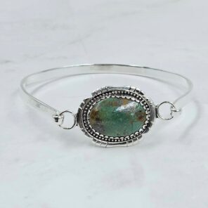 Kingman Turquoise 1.5" 925 Sterling Silver Bracelets (RS1-57)
